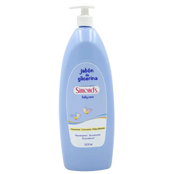 Simond's Baby Care Jabón Líquido Válvula 1 Lt glicerina celeste