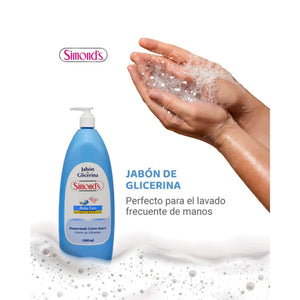 Simond's Baby Care Jabón Líquido Válvula 1 Lt glicerina celeste