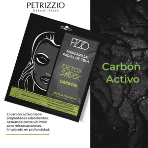 Petrizzio Pzzo Mascarilla De Tela Carbón Detox Shock