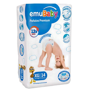 Pañales Emubaby Premium Talla XG 14 unidades
