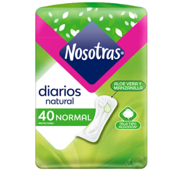 Protectores Nosotras Diarios Natural Normal Tela Suave 40 Un