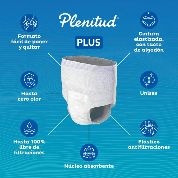 Pañal Pants Adulto Ropa Interior Plenitud Protect Plus Talla G/XG