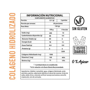 Colágeno Hidrolizado Biotina - Vitamina C Sabor Frutilla