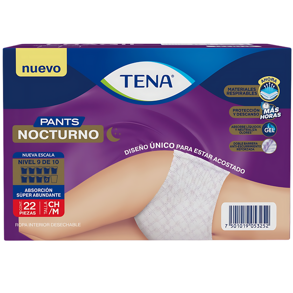 Pañal Adulto Tena Pants Nocturno x22 Un Talla CH/M