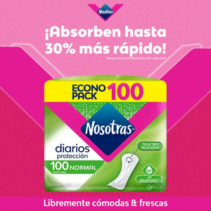 Protectores Nosotras Diarios Normal 100 Un