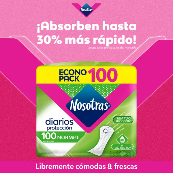 Protectores Nosotras Diarios Normal 100 Un