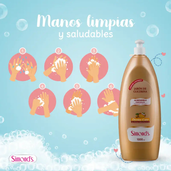 Simond's Dermo Care Jabón Líquido 1 Lt Chocolate Almendras