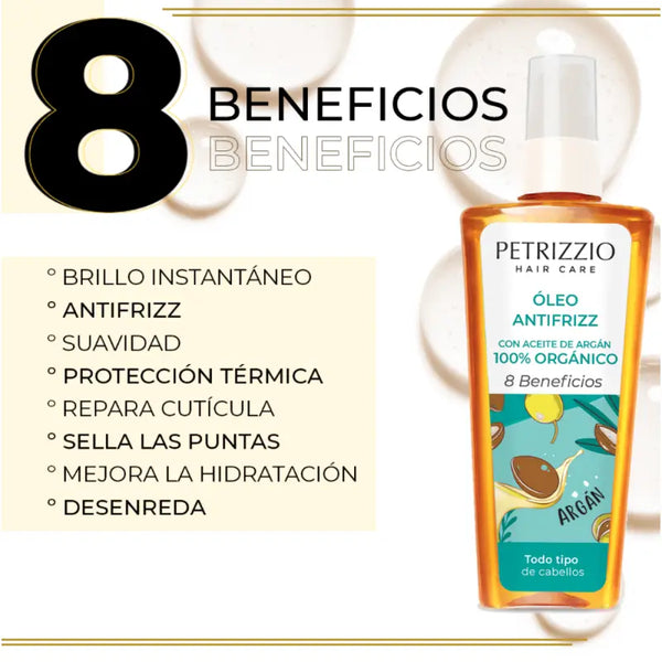 Petrizzio Capilar Oleo Antifrizz Argán Orgánico 100 Ml