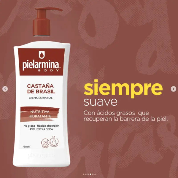 Pielarmina Crema Corporal Hidratante 750 Ml Castaña de brasil