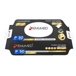 Toallas Húmedas Para Adulto Emumed Premium De 50 Un