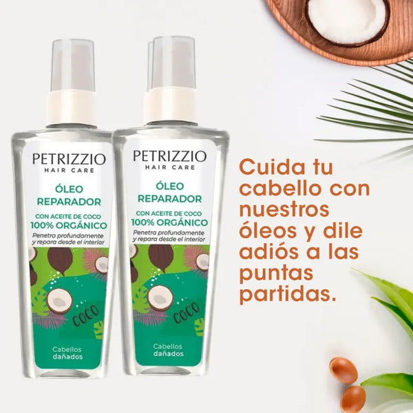 Petrizzio Spray Oleo Reparador Coco Orgánico 100 Ml