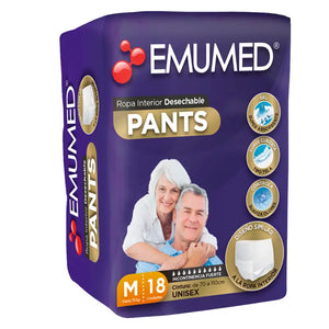 Emumed Pants Pañal Adulto Ropa Interior 18 Un Talla M