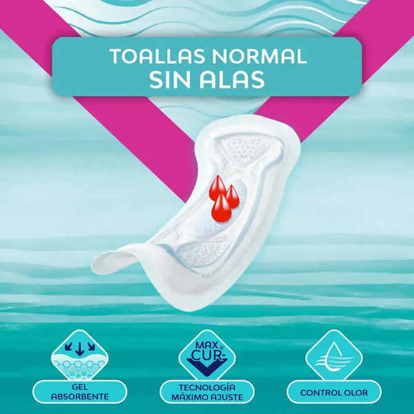 Toalla Higiénica Nosotras Normal Sin Alas Tela Suave 10 Un