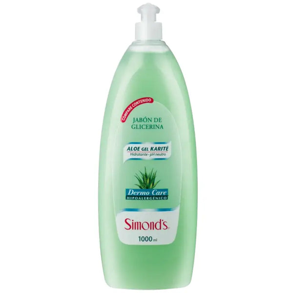 Simond's Dermo Care Jabón Líquido 1 Lt Aloe Vera Gel Karite