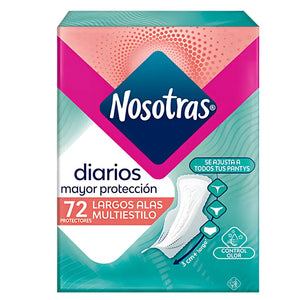 Protectores Nosotras Largos Con Alas Multiestilo 72 Un