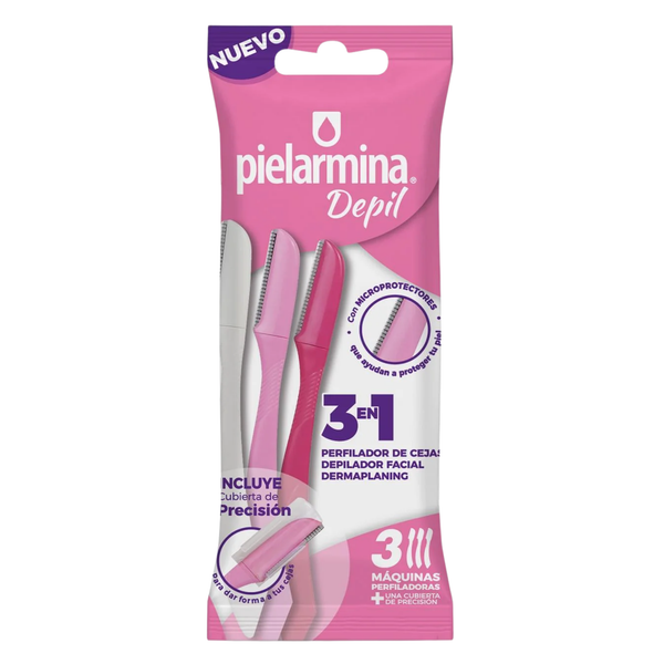 Pielarmina Depil Perfilador De Cejas, Cuello, Rostro 3 En 1