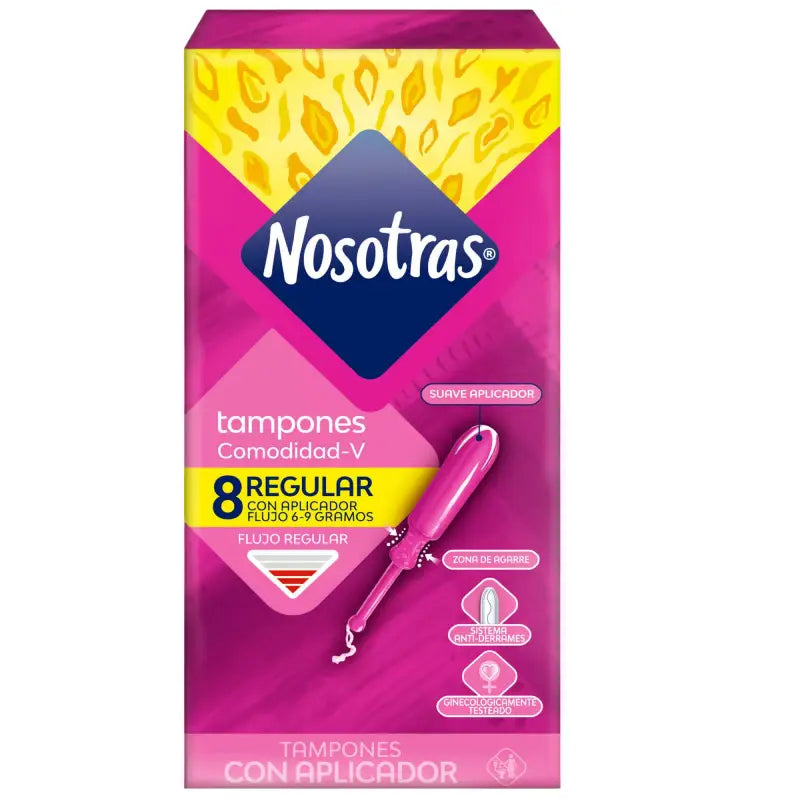 Tampones Nosotras Con Aplicador 8 Un Regular