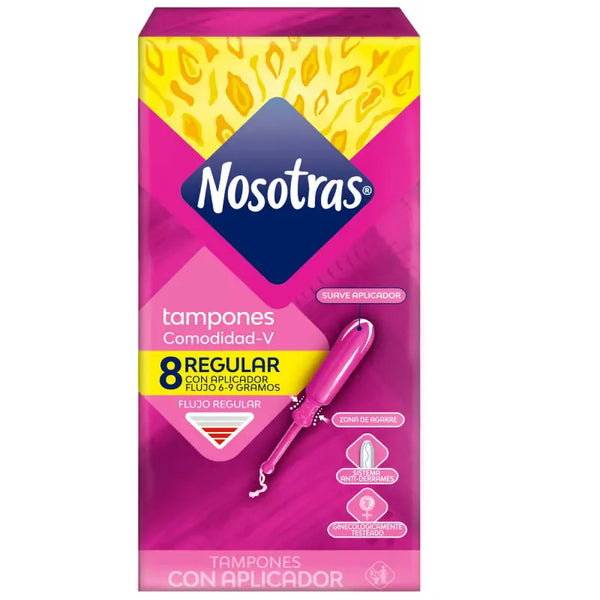 Tampones Nosotras Con Aplicador 8 Un Regular