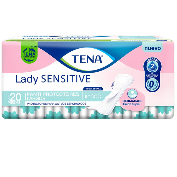 Tena Lady Sensitive Protectores Diarios Largos 20 Un