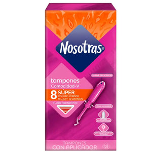 Tampones Nosotras Con Aplicador 8 Un Super