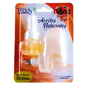 Ambiental Eléctrico Teddy Aparato + Repuesto Fragancia Frutos Rojos