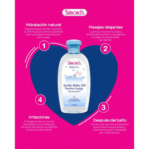 Simond's Aceite Baby Oil Vaselina Liquida 210 Ml