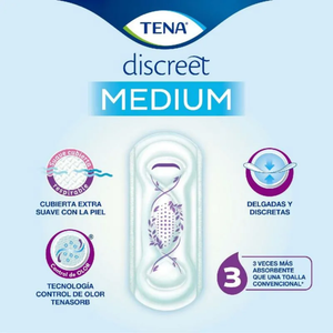 Tena Discreet Medium Toalla Femenina 30 Un