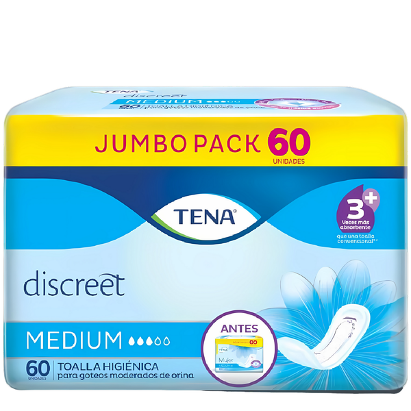 Tena Discreet Medium Toalla Femenina 60 Un