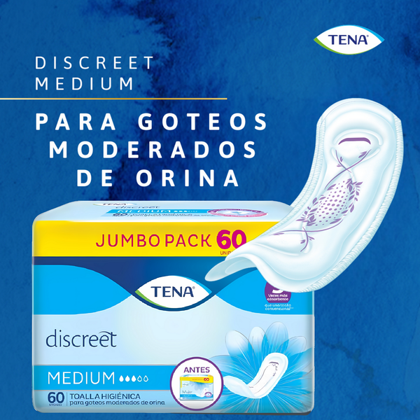 Tena Discreet Medium Toalla Femenina 60 Un