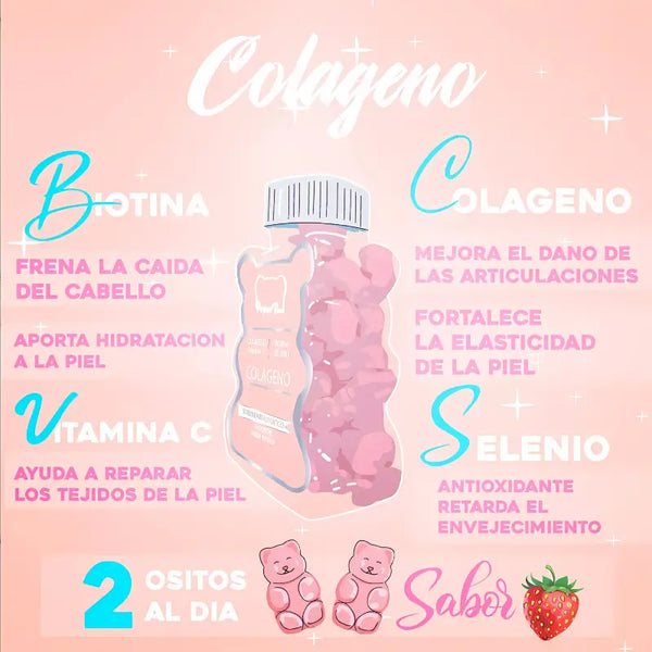 Colágeno Hidrolizado Biotina - Vitamina C Sabor Frutilla