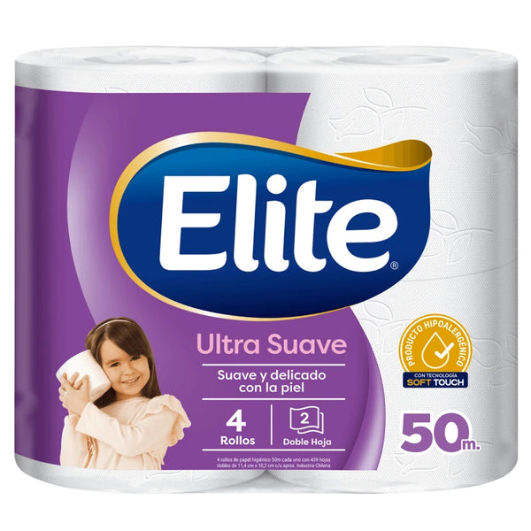Papel Higiénico Elite Ultra 50 Metros Doble Hoja 4 Rollos