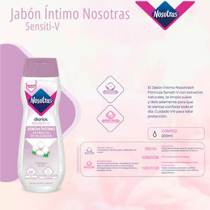 Jabón Íntimo Nosotras Diarios 200 Ml Sensiti-v