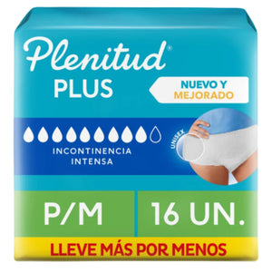 Pañal Pants Adulto Ropa Interior Plenitud Protect Plus Talla P/M