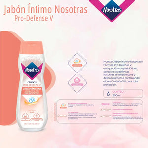 Jabón Íntimo Nosotras Diarios 200 Ml Pro defense v