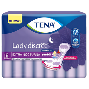 Tena Lady Discret Extra Nocturna Toallas 8 Un