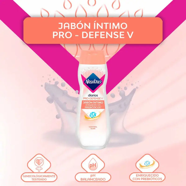 Jabón Íntimo Nosotras Diarios 200 Ml Pro defense v