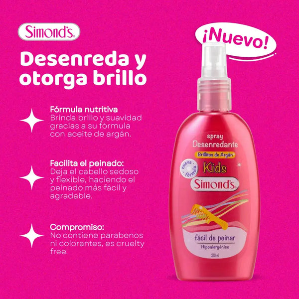 Simond's Kids Spray Desenredante Brillitos De Argán 210 Ml