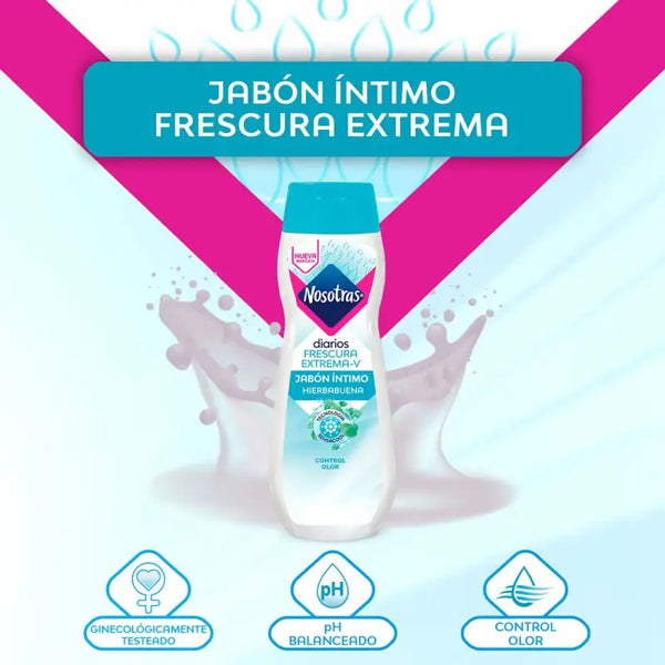 Jabón Íntimo Nosotras Diarios 200 Ml Frescura extrema