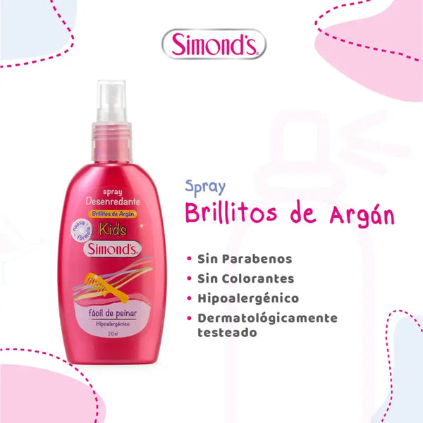 Simond's Kids Spray Desenredante Brillitos De Argán 210 Ml