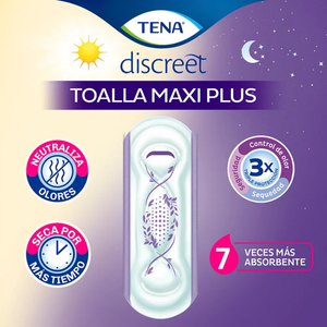 Tena Discreet Maxi Plus Toalla Higiénica 30 Un