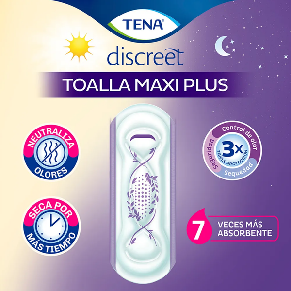 Tena Discreet Maxi Plus Toalla Higiénica 30 Un
