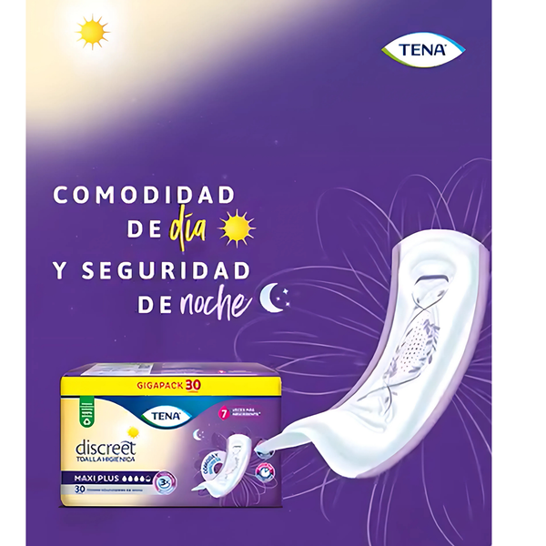 Tena Discreet Maxi Plus Toalla Higiénica 30 Un