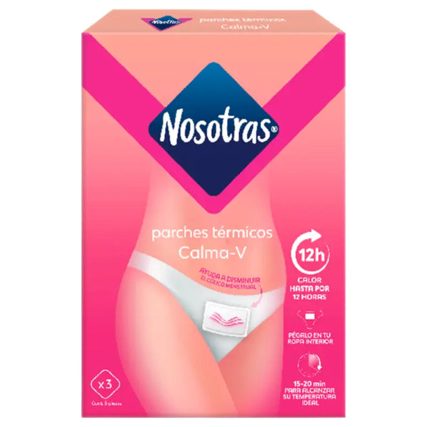 Nosotras Parche Térmico Calma-v Alivia Cólico Menstrual 3 Un