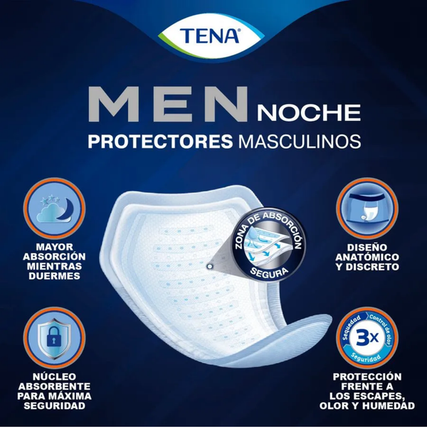 Tena Men Noche Protector Masculino Incontinencia 10 Un
