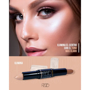 Petrizzio Contorno Y Iluminador En Barra Contour Duo Stick