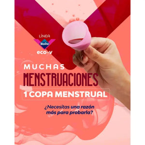 Nosotras V-cup Copa Menstrual Reutilizable Rosa / Grande