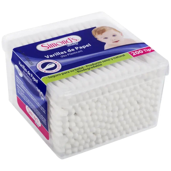 Simond's Baby Varitas De Papel Cotonitos De Algodón 200 Un