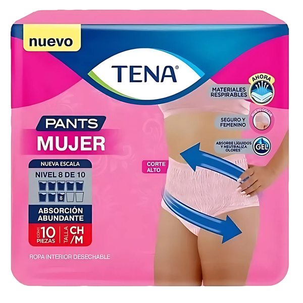 Tena Pants Mujer Ropa Interior Desechable x10 Uni Talla