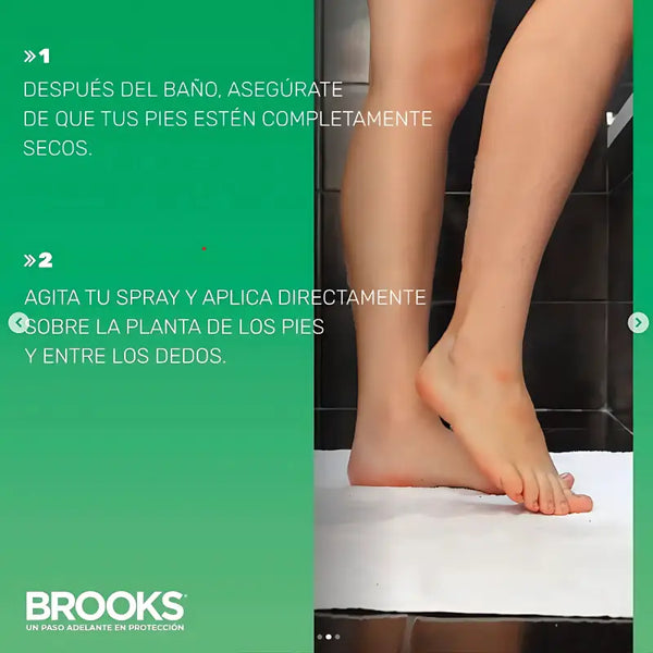 Brooks Talco Para Pies Desodorante Spray 100grs
