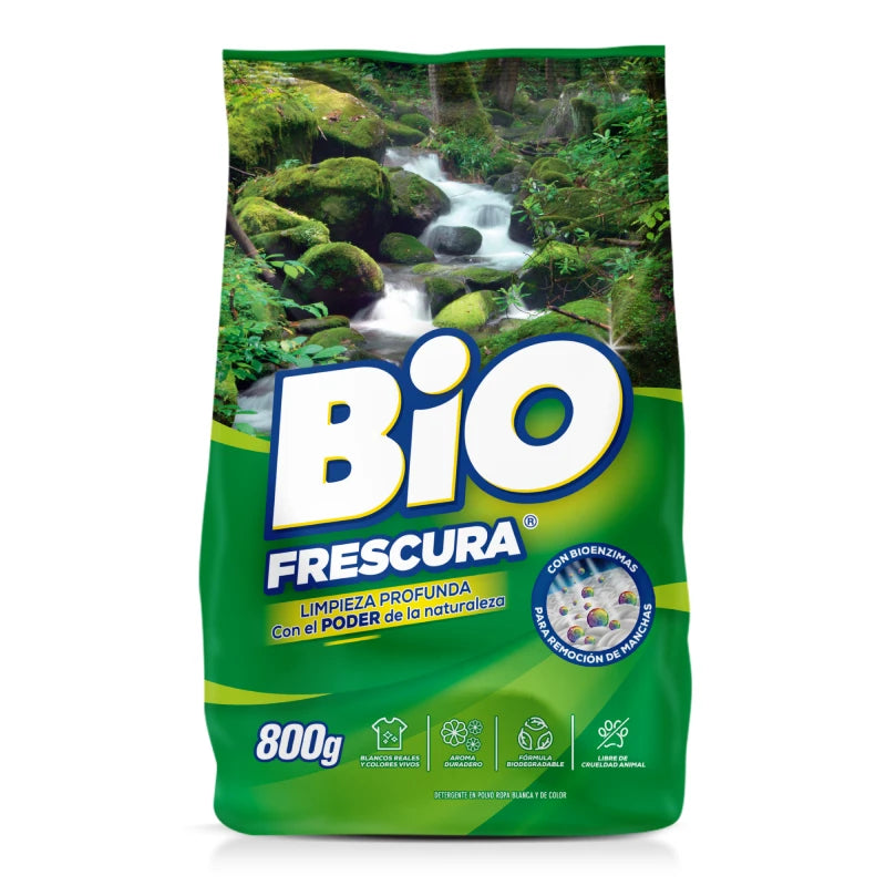 Detergente En Polvo Bio Frescura 800 Gr Bosque nativo